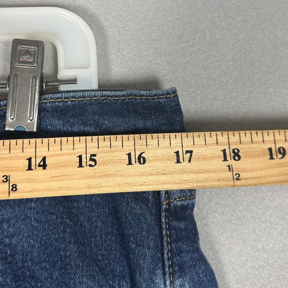 Levis 505 Jeans Mens 34X34 Blue Regular Fit Straight Leg Distressed 5-Pocket EUC